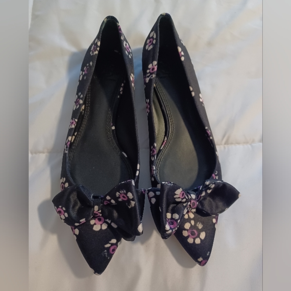 Tory Burch Rosalind floral satin flats